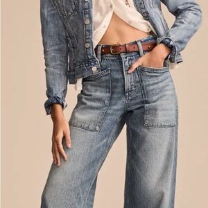 Lucky Legend Crop Patch Pocket Wide Leg